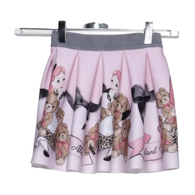 Nederdel (Pink, Brun, Grå) fra Monnalisa Elastan, Polyester