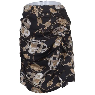 Kjol (Svart, Guldfärgad) från Ane Mone Elastan, Polyester