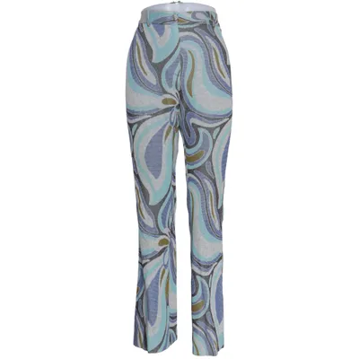 Pantalon patte d'éléphant (Bleu, Gris, Vert) de Maliparmi Élasthane, Polyamide, Polyester, Viscose
