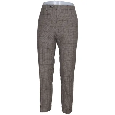Kostuumbroek (Bruin, Meerkleurig) van Massimo Dutti Wol