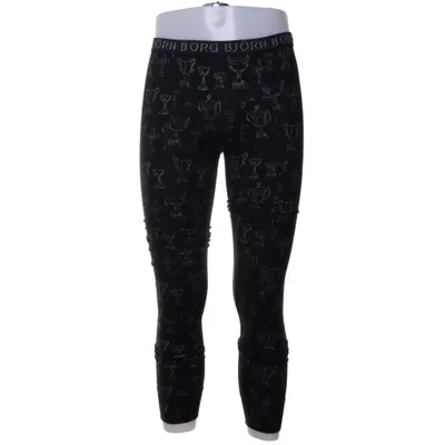 Caleçon long (Noir, Blanc) de Björn Borg Swedish Sport Coton, Élasthane