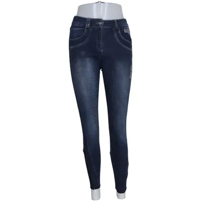 Pantalon d'équitation (Bleu) de Cavallo Coton, Élasthane, Polyester