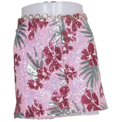 Rok (Roze, Groen, Meerkleurig) van Maje Elastaan, Polyester, Viscose