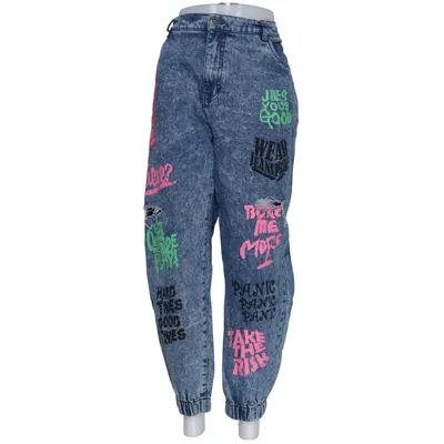 Spijkerbroek (Blauw, Roze, Groen, Zwart) van Angel of Style Katoen