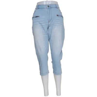 Trekvart bukser (Blå) fra Agnes Collection Bomuld, Elastan, Polyester