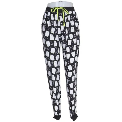 Pyjamasbukser (Sort, Hvid) fra Pillowtalk Elastan, Polyester