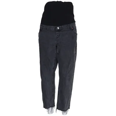 Zwangerschapsjeans (Grijs, Zwart) van H&M Mama Katoen, Elastaan