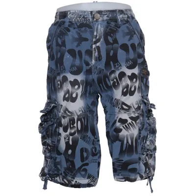 Cargoshorts (Blå, Svart) från Aowofs