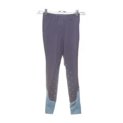 Rijbroek (Grijs, Blauw) van Riding Camp Katoen, Elastaan, Polyester