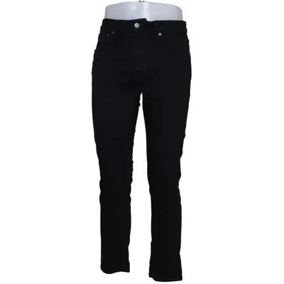 Jeans (Lean Dean Dry Everblack) från Nudie Jeans Bomull, Elastan