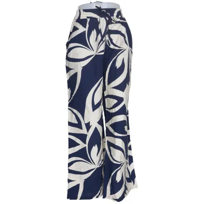 Palazzo pants (Blue, Beige) from Menglu Cotton, Linen