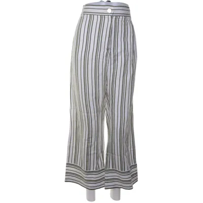 Pantalon (Blanc, Vert) de Caroline Biss Coton, Lin