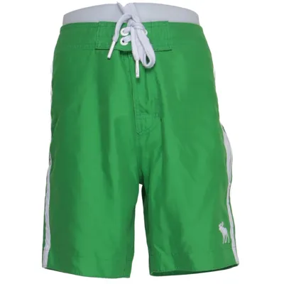 Swim shorts (Green, White) from Abercrombie & Fitch Polyester