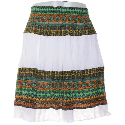 Skirt (White, Green, Orange) from Rayon Viscose