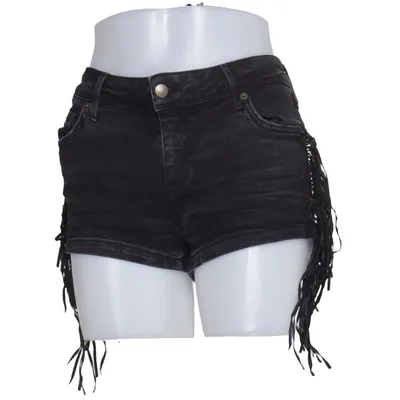 Short en jean (Noir) de Rebecca Stella Coton, Élasthane