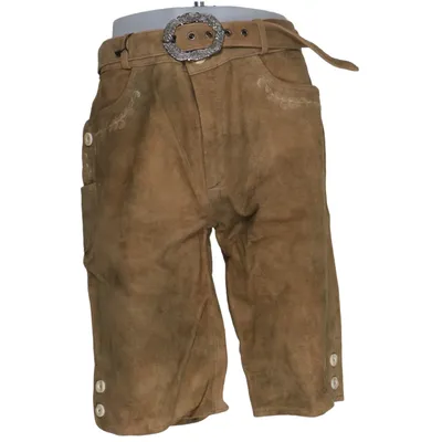 Pantalon en cuir traditionnel (Marron) de Alpenfeeling Cuir