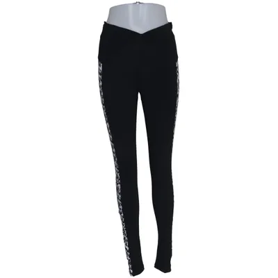 Træningsleggings (Sort, Hvid) fra Basbleu Elastan, Polyester