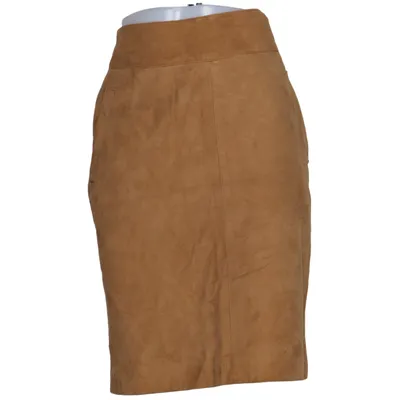 Läderkjol (Brun) från Adrienne Vittadini Skinn, Viskos