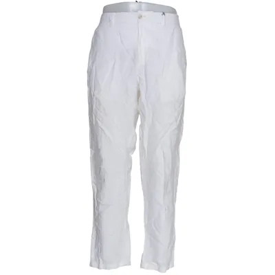 Byxor (Vit) från Mango Bomull, Linne, Polyester
