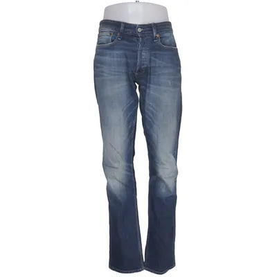 Jeans (Blå) fra Denham Bomuld, Elastan, Læder, Polyester