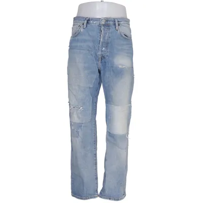 Jeans (1996 Vintage Patch) fra Acne Studios Blå Konst Bomuld, Læder