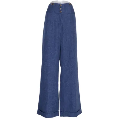 Palazzo broek (Blauw) van Banned Retro Polyester