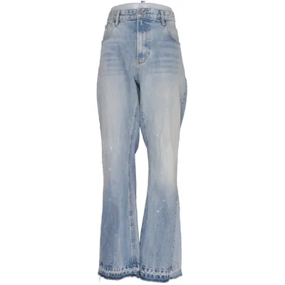 Jeans (Blue, White) from Zara Cotton