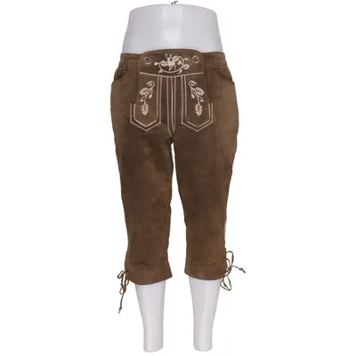 Pantalon en cuir traditionnel (Marron) de Birkhahn Mode