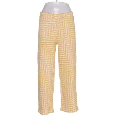 Hose (Gelb, Weiß) von Zara Acryl, Baumwolle, Polyester, Viskose