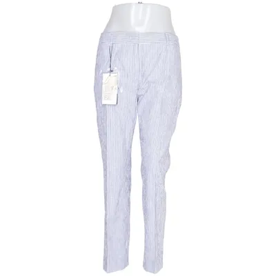 Hose (Blau, Weiß) von Weekend MaxMara Baumwolle, Elasthan, Leinen