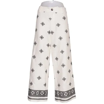Culottes (White, Black) from Zara Linen, Polyester, Viscose