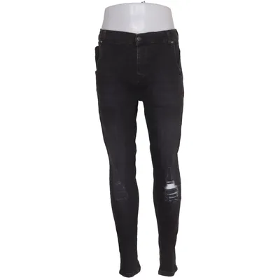 Spijkerbroek (Zwart) van SikSilk Elastaan, Gerecycled katoen