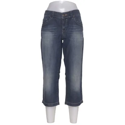 Driekwart broek (Blauw) van ESPRIT Denim Katoen, Elastaan