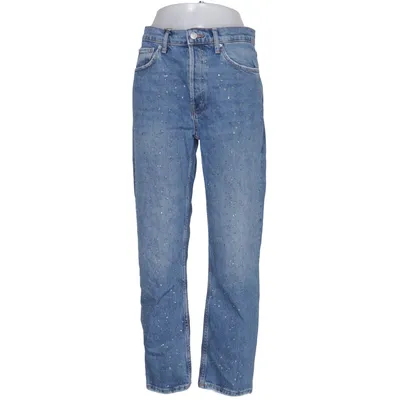 Jeans (Blå, Silverfärgad) från Zara Bomull, Elastan