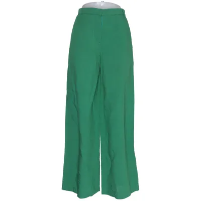 Pantalon patte d'éléphant (Vert) de 8pm Lin, Viscose
