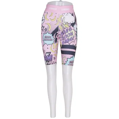 Kompressionsshorts (Pink, Flerfarvet) fra Stronger Elastan, Genanvendt polyester