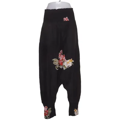 Harem pants (Black, Multicolored) from Baba Jaga Cotton, Silk