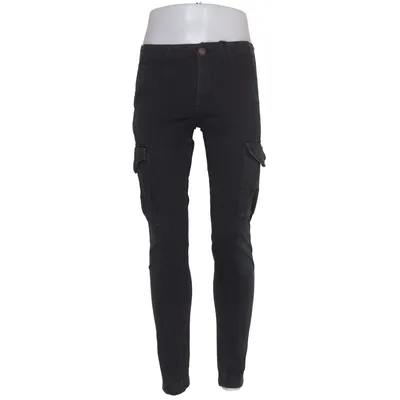 Cargo broek (Zwart) van Jack & Jones Jeans Intelligence Katoen, Elastaan