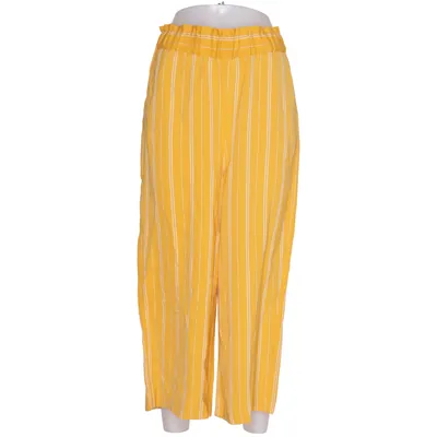 Pantalon patte d'éléphant (Jaune, Blanc) de One More Story Polyester, Viscose