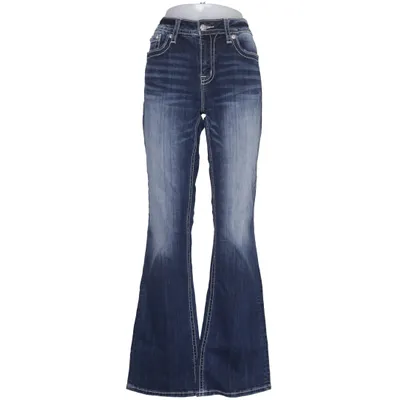 Jeans (Blå) från Miss Me Bomull, Elastan