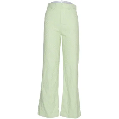 Pantalon de costume (Vert, Blanc) de Zara Coton, Polyester