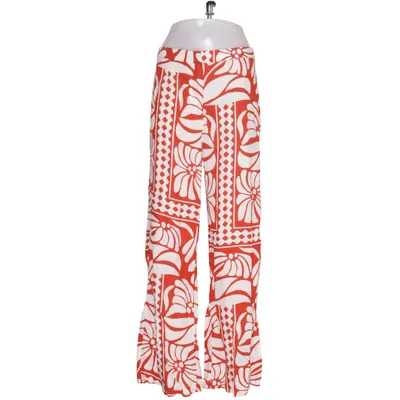 Palazzo pants (Red, White) from H&M Linen, Viscose
