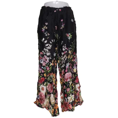 Palazzo pants (Black, Multicolored) from Frontrow Silk, Viscose