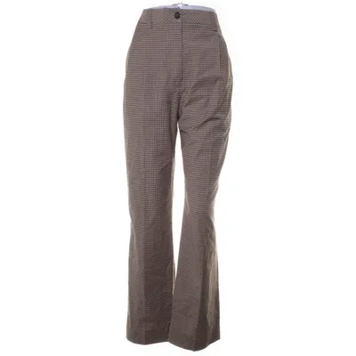 Pants (Brown, Multicolored) from Nue Notes Polyester, Wool, Elastane