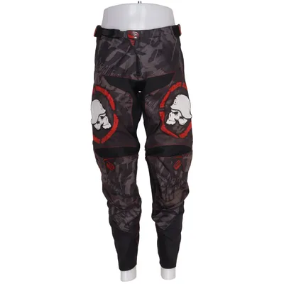 Pantalon de moto (Noir, Gris, Rouge) de Metal Mulisha Cuir, Polyamide, Polyester