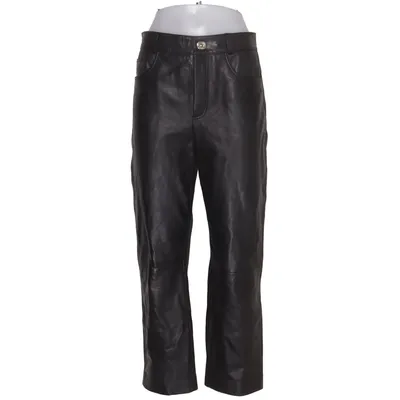 Lederhose (Schwarz) von Uterqüe Elasthan, Leder, Polyester