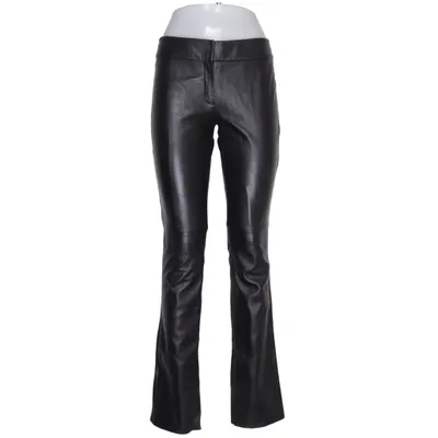 Leren broek (Zwart) van Mango Acetaat, Leer
