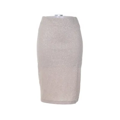 Kjol (Guldfärgad) från Miss Selfridge Bomull, Elastan, Metallfiber, Polyester