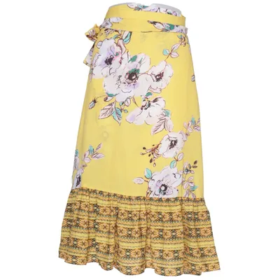 Omlottkjol (Gul, Flerfärgad) från Indiska Polyester