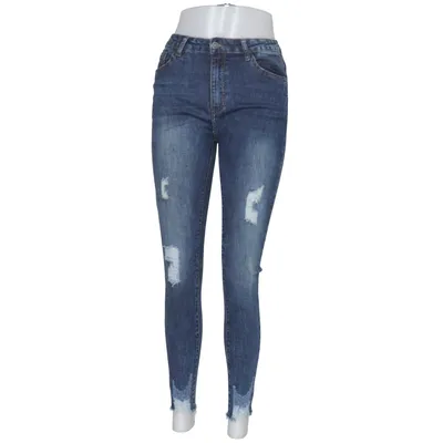 Jean (Bleu) de Miss Anna Coton, Élasthane, Polyester, Viscose